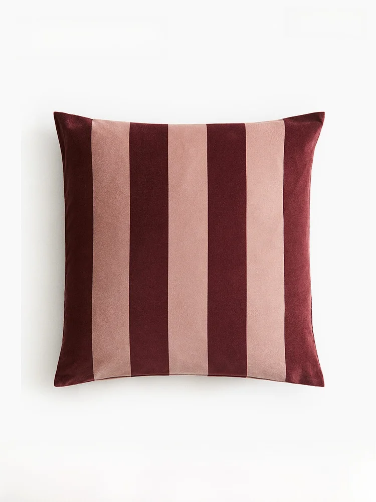 

H&M HOME Velvet Pillowcase Striped Home Fabric Pillow Cover Simple Sle Autumn New Design Cotton Material 00%
