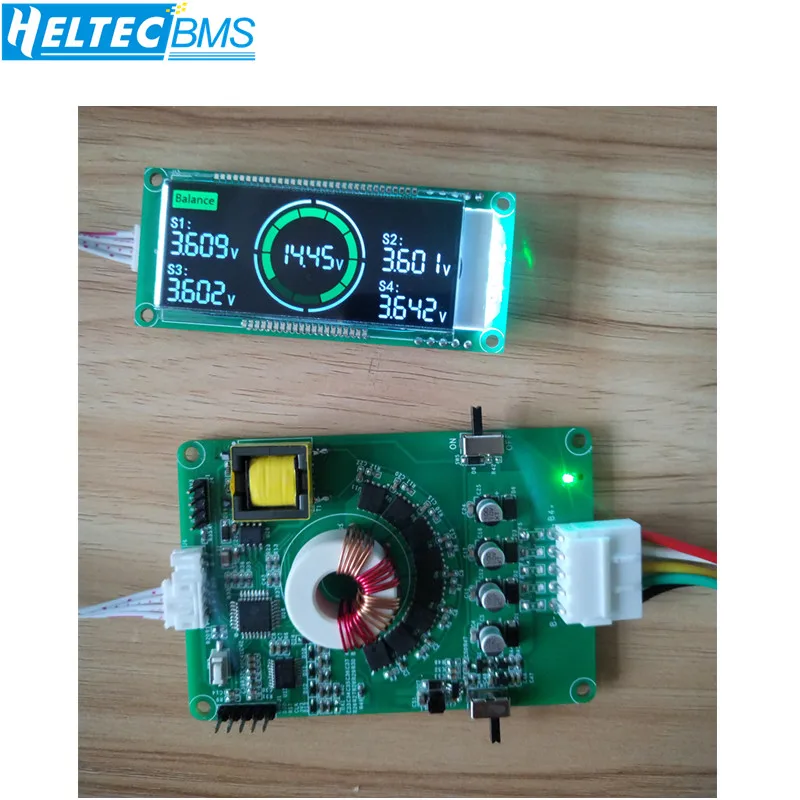 Heltec Smart Active Balancer 4S 8S 5A 10A with APP RS485 transformer feedback active equalizer LCD Display Lifepo4/lipo