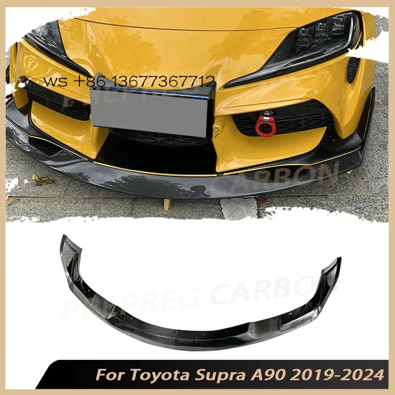 

Carbon Fiber Car Supra A90 2019-2024 Front Bumper Lip Sp Spolier Diffuser Body Kit Spoiler Guard FRP
