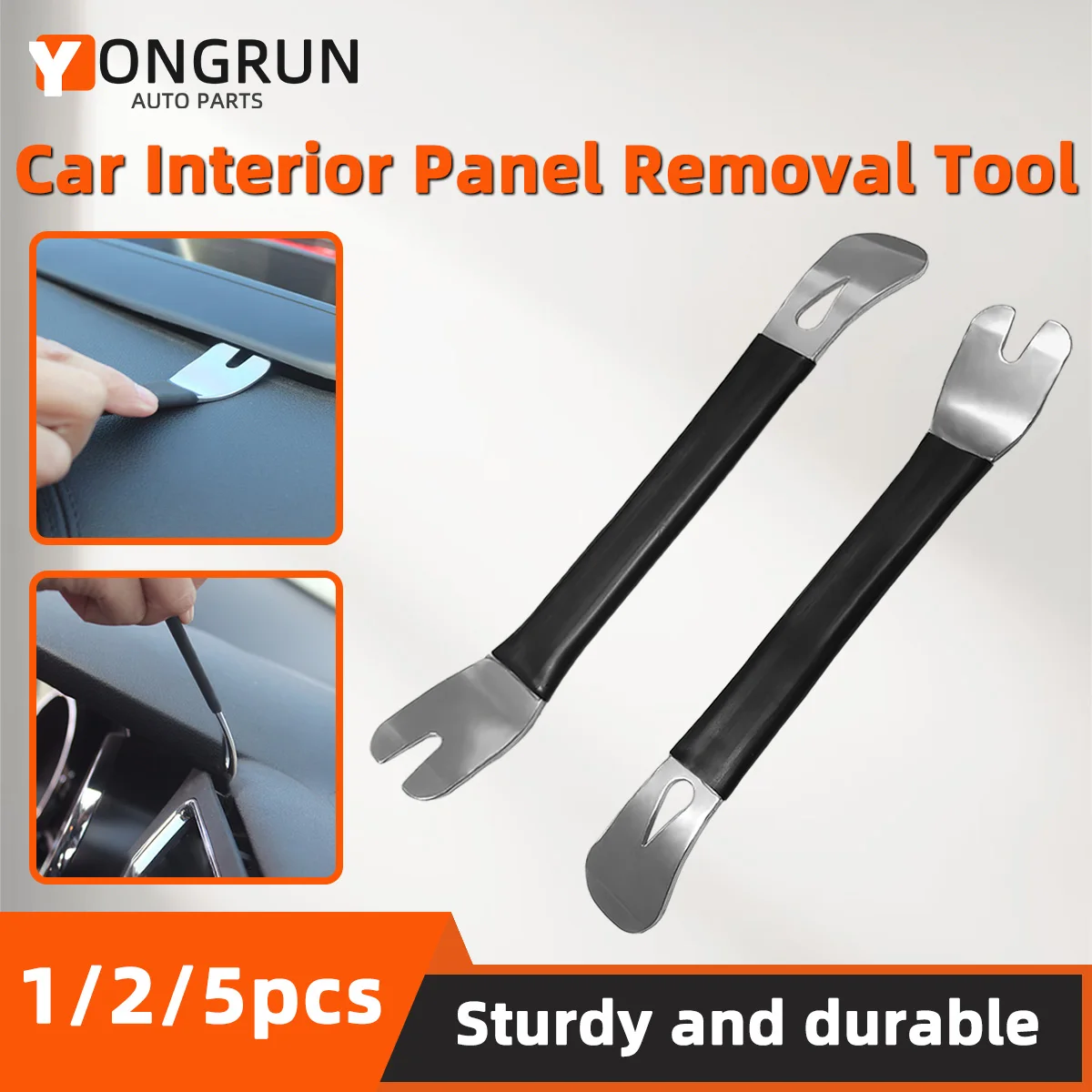 YONGRUN 1/3/5pcs Automotive Interior Plywood Accessories Manual Tools Stainless Steel Accessorie Disassembly Horizontal PryPlate