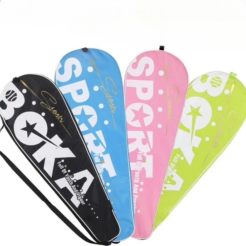 Waterproof Oxford Badminton Racket Bag 3-Layer Thickened Single Shoulder Carry Case Portable Storage Cover for 1-2 Rackets