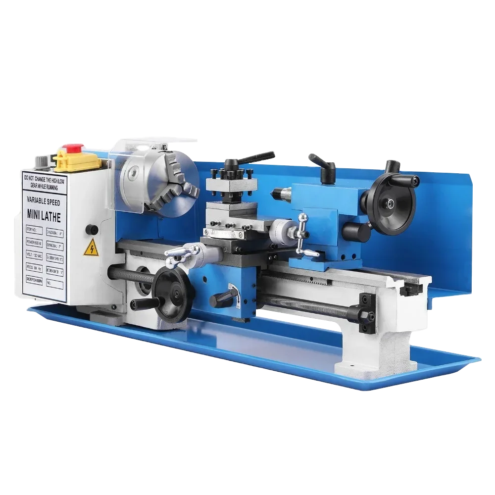 Digital Control Variable Speed 750W Conventional Benchtop Working Manual Mini Metal Lathe Machine