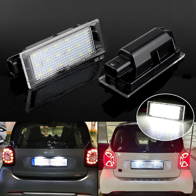 2 x superhelle LED-Kennzeichenbeleuchtung, Autozubehör für Mercedes Benz Smart Fortwo 453, Citan 415, keine Fehler-Kennzeichenleuchte