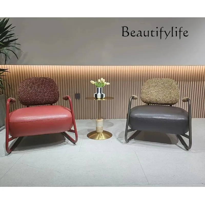 Modern Balcony Hotel Bedroom Sales Department Reception Leisure Chair Nordic Light Luxury Single Sofa