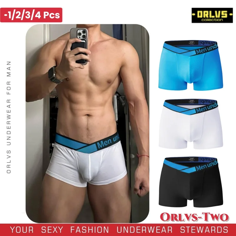 1/2/3/4 PCS Sexy Unterwäsche Herren Boxer Shorts Modal Niedrige Taille Bikini Gradienten Flash Elastische Band lustige Männer Badehose Männer Boxer