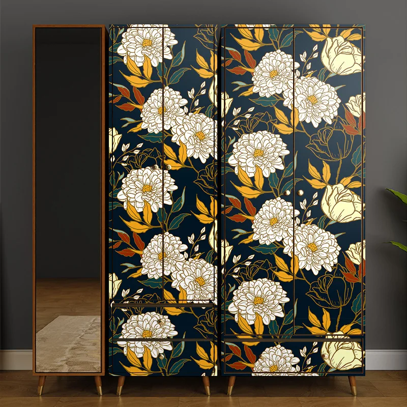 Plant Flower Wall Self-Adhesive Sticker Household Bedroom Living Room Wall Decoration Waterproof Moisture-Proof Wallpaper