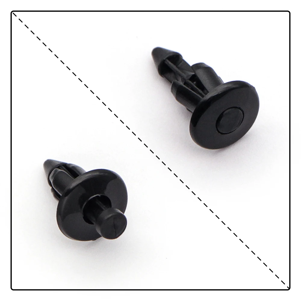 20PCS 6mm 7mm 8mm Black Plastic Car Rivet Fastener Clips For Honda Yamaha Suzuki Kawasaki Plastic Rivet Fairing Clips Accessorie