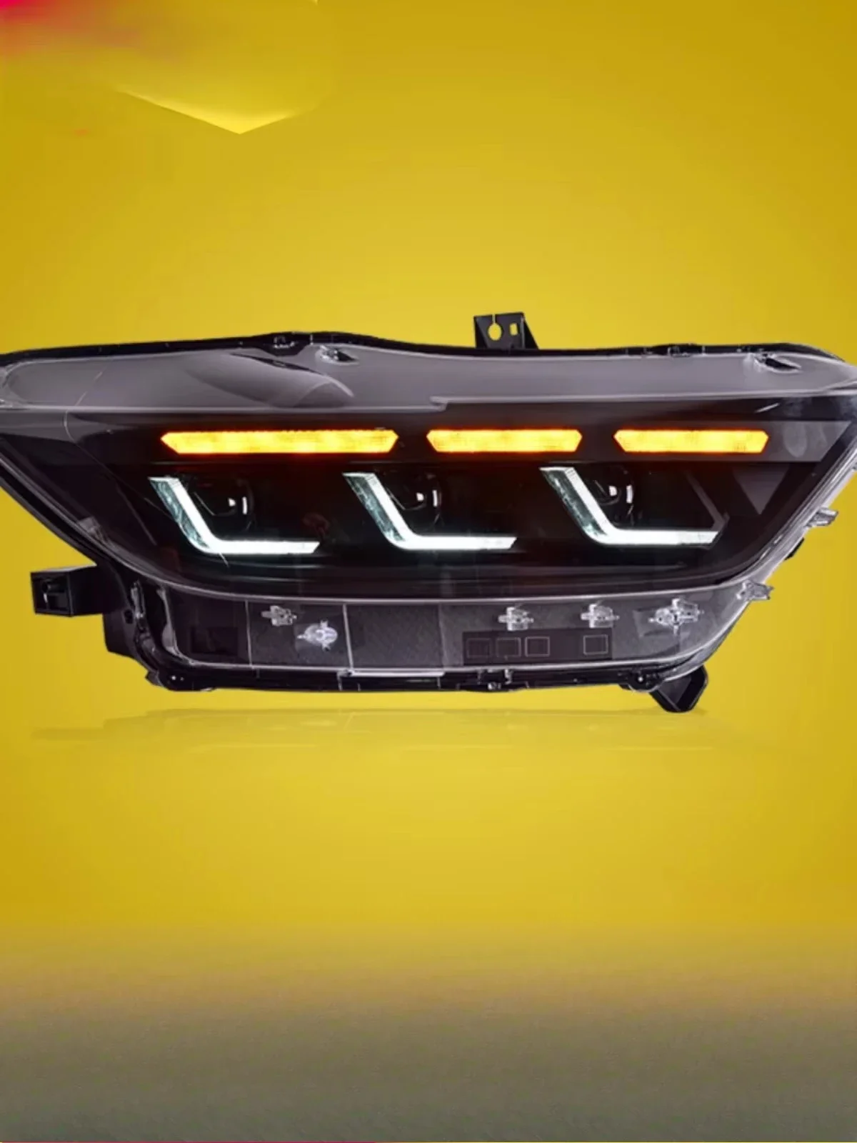 New 12V for Mustang LED Headlight Assembly for 15-17 Models Modified Lens with Daytime Running Lights Condition New