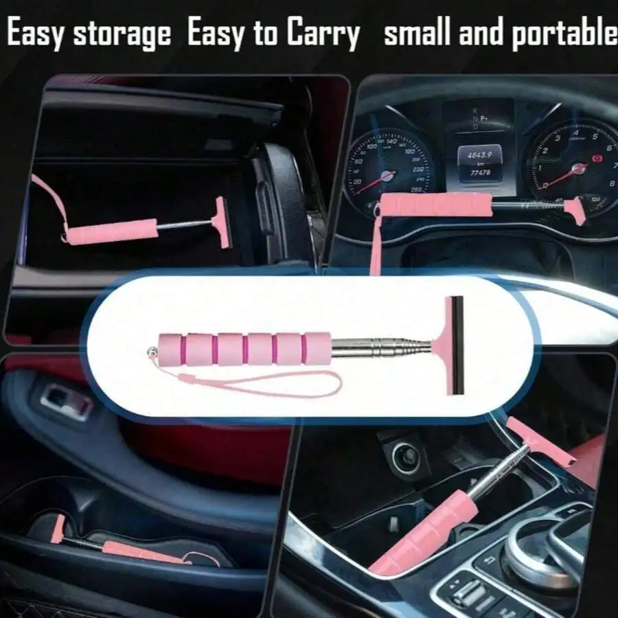 Retractable Car Rearview Mirror Wiper, Car Window Wiper, Mini Silicone Car Wiper Blade, Car Window Cleaning Tool, Household