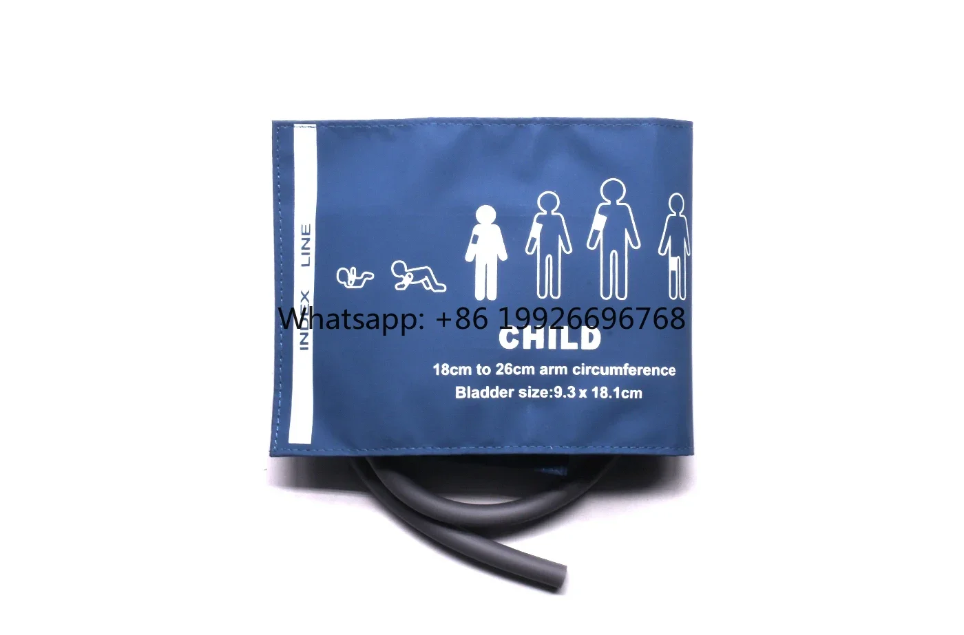 

Fast ShippingReusable 18-26cm Non-Invasive Double Tube NIBP Bladder Cuff Pediatric Child Medical Consumables for Measuring Blood