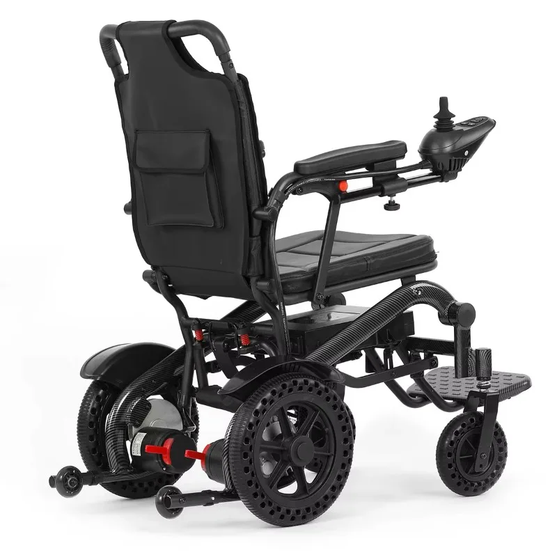 Foldable Power Wheelchair Carbon Fiber Water Transfer Printing Aluminum Alloy Electric Wheelchair
