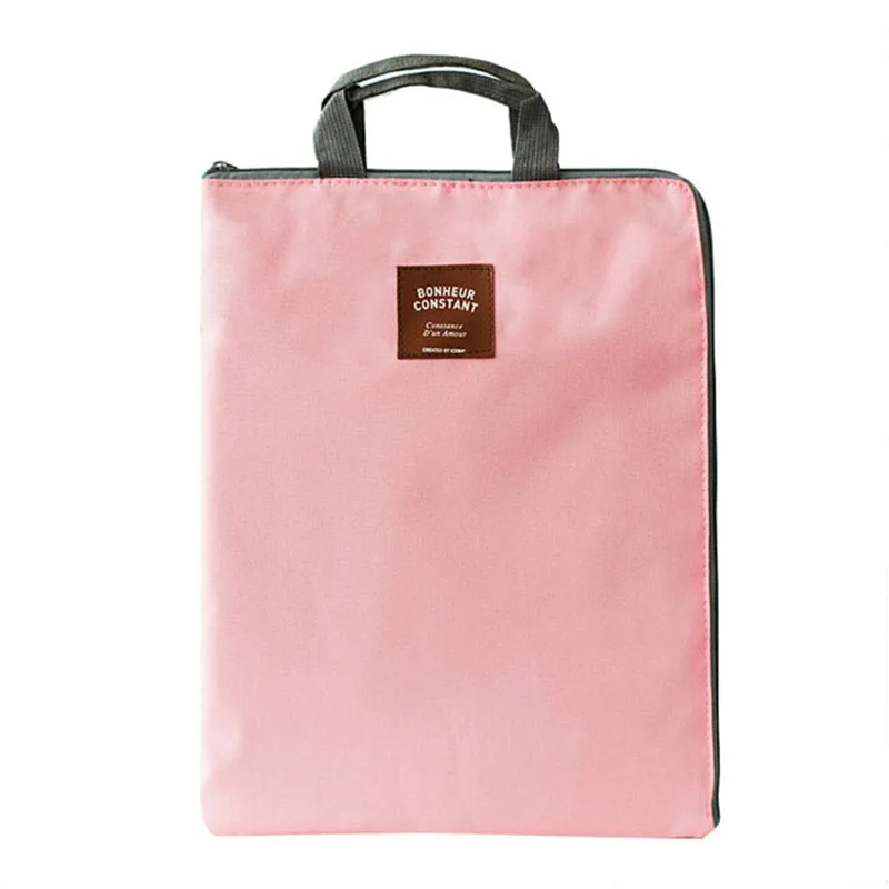 Simple Solid A4 Big Capacity Document Bag Business Briefcase Storage File Folder for Papers Stationery Student Gift durable bag