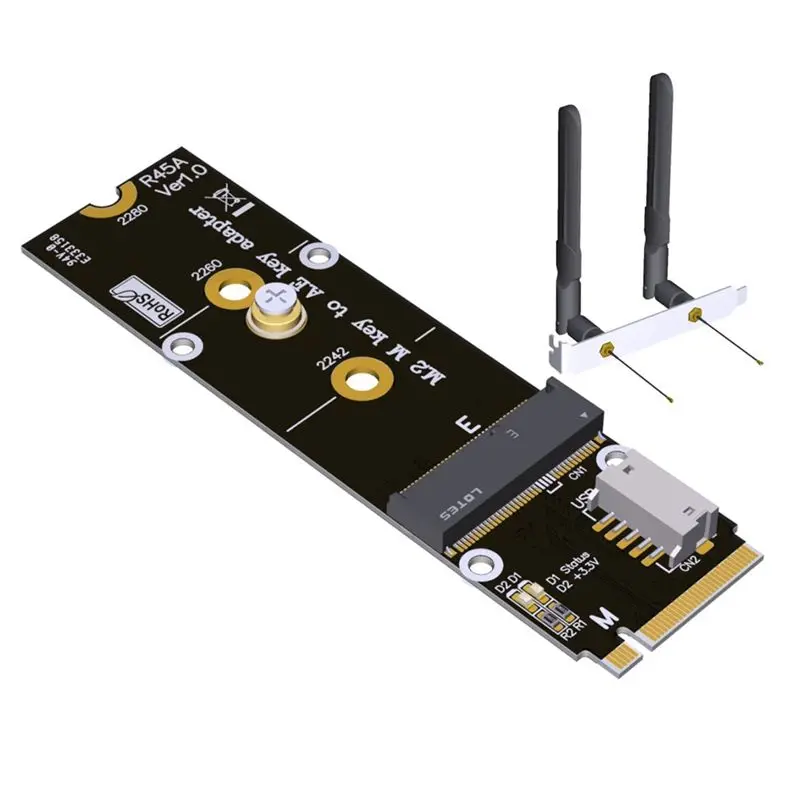 Efficient M. 2 Nvme 2280 2260 To Wifi/Bluetooth A/E Key Network Card Adapter For AX210 NIC 2230 M-Key To A/E Key Conversion