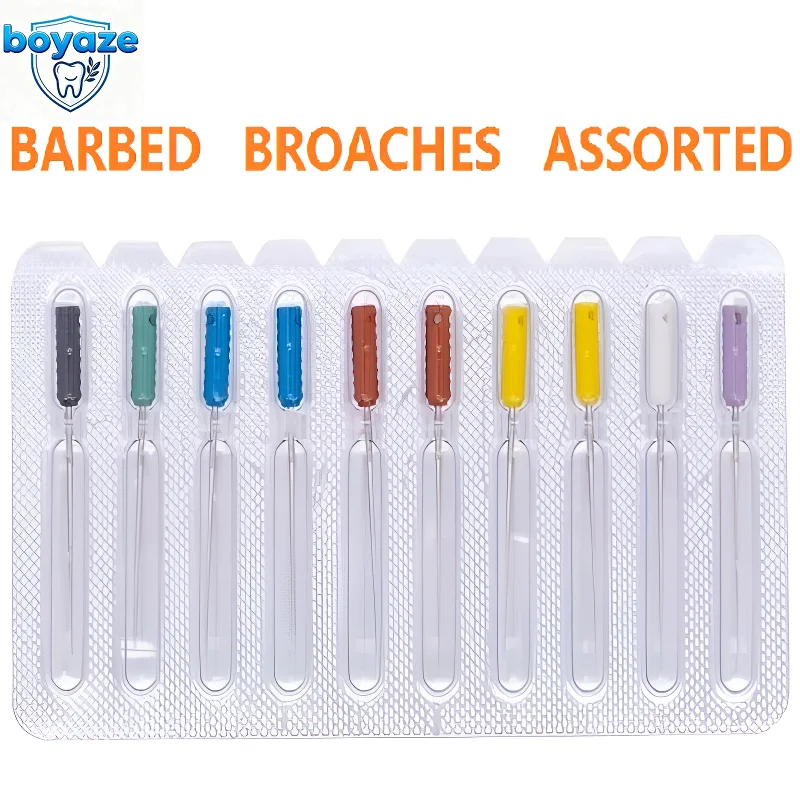 AZDENT 25 мм стоматологические файлы корневых каналов, игла для чистки, квадратные броши, колючие протяжки для чистки корней