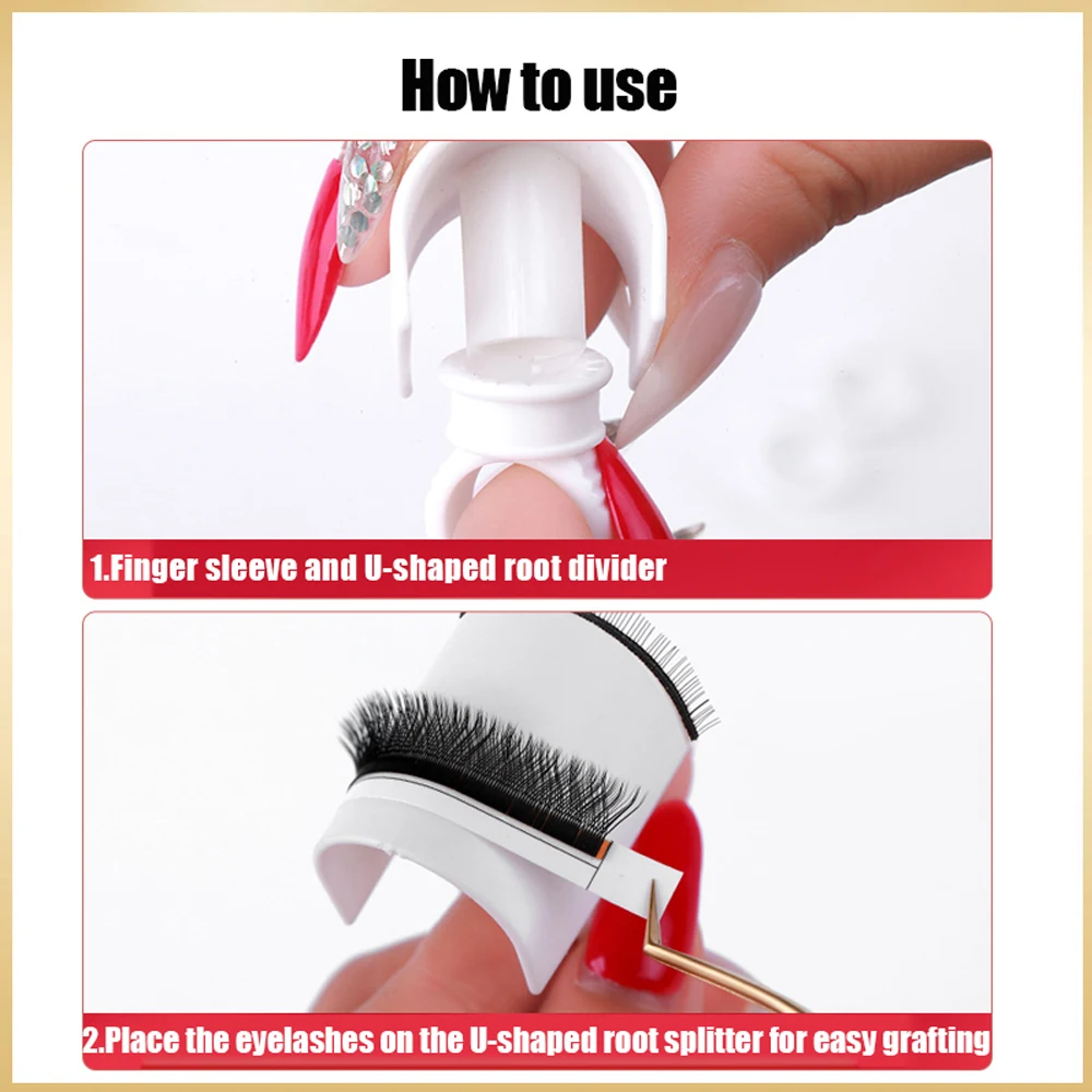 U-Band Eyelash Splitter Adhesive Eyelash Extension Pallet Holder Ring Stand Glue Volume Bridge Lash Root Divider Makeup Tool