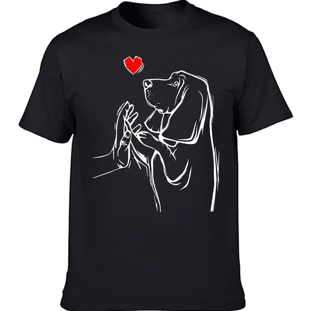 

Graphic Birthday Gift Basset Hound Dog T Shirts Christmas Mother's Day Streetwear Short Sleeve T-shirt Men Clothing Harajuku