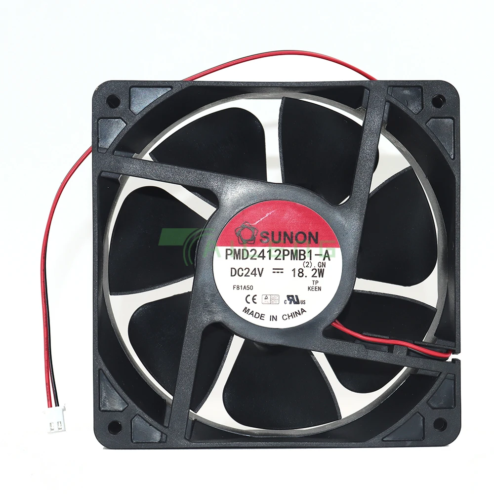 for sunon PMD2412PMB1-A  (2).GN DC24V 18.2W 12038 12cm cooling fan 120*120*38MM  two-wire cooler