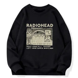 Radiohead bluza zespół rockowy Vintage Hip Hop mężczyźni/kobiety bluzy unisex fani muzyki drukuj swetry z długim rękawem graficzne ubrania