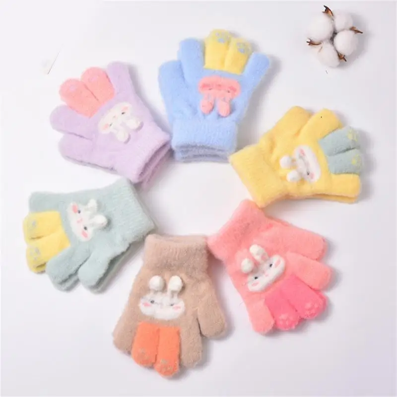 652F Lightweight Furry Rabbit Mittens Easy To Carry For Daily Outdoor Use