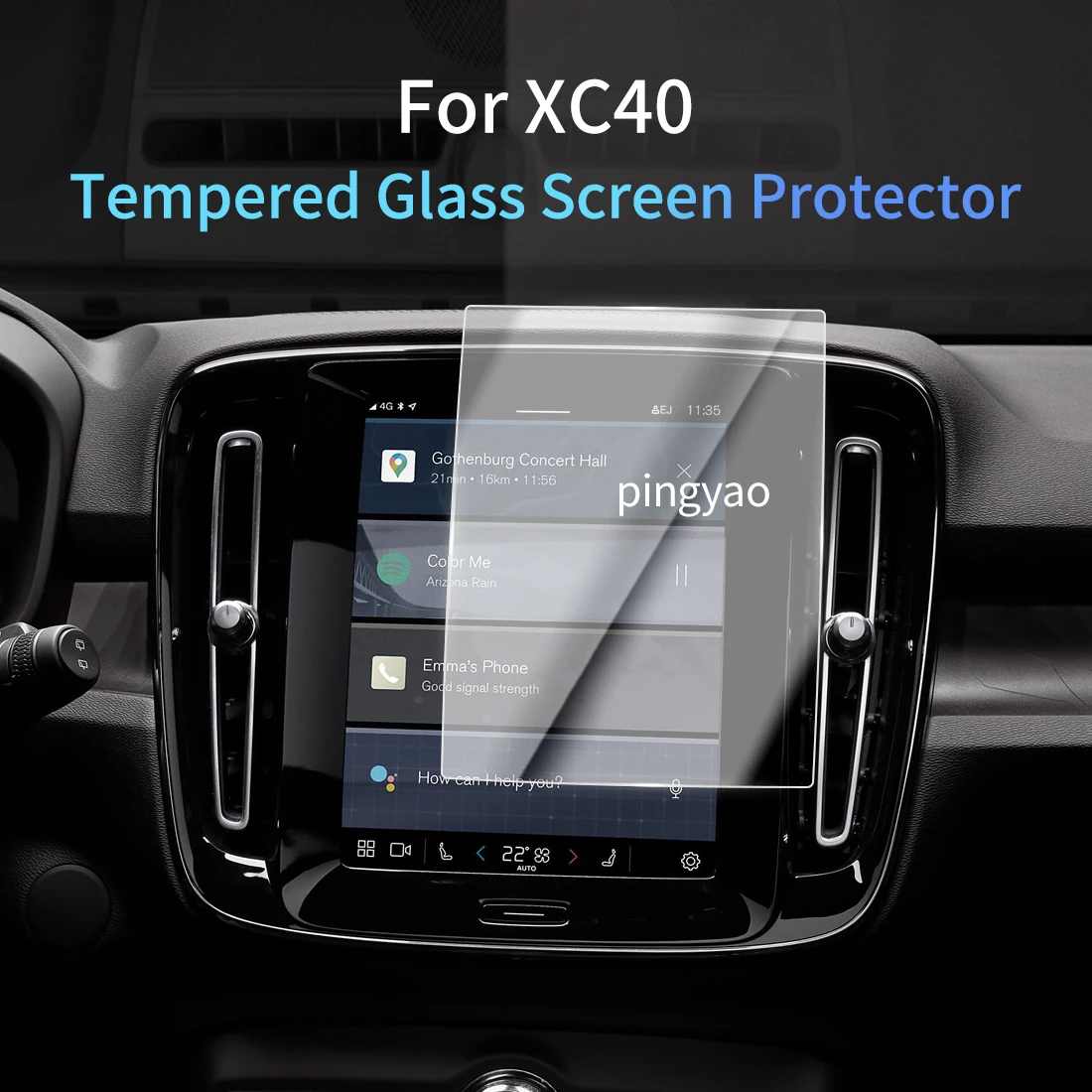 

Car Sticker Screen Protector Navigation Display Tempered Glass Protective Film Car Vehicle For25 Volvo XC40