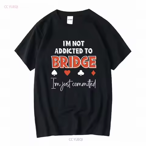 Bridge shirt Cards Couples T For Wife Retired Playing Card Deck Games Partner Grandma long or short sleeves vintage Washed