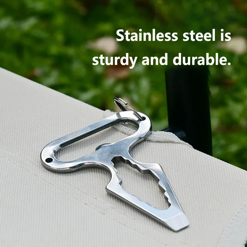 Stainless Steel Self-Defense Pointed Multi-Functional Combined Wrench Bottle Opener Emergency Windows Breaker Outdoor Camping