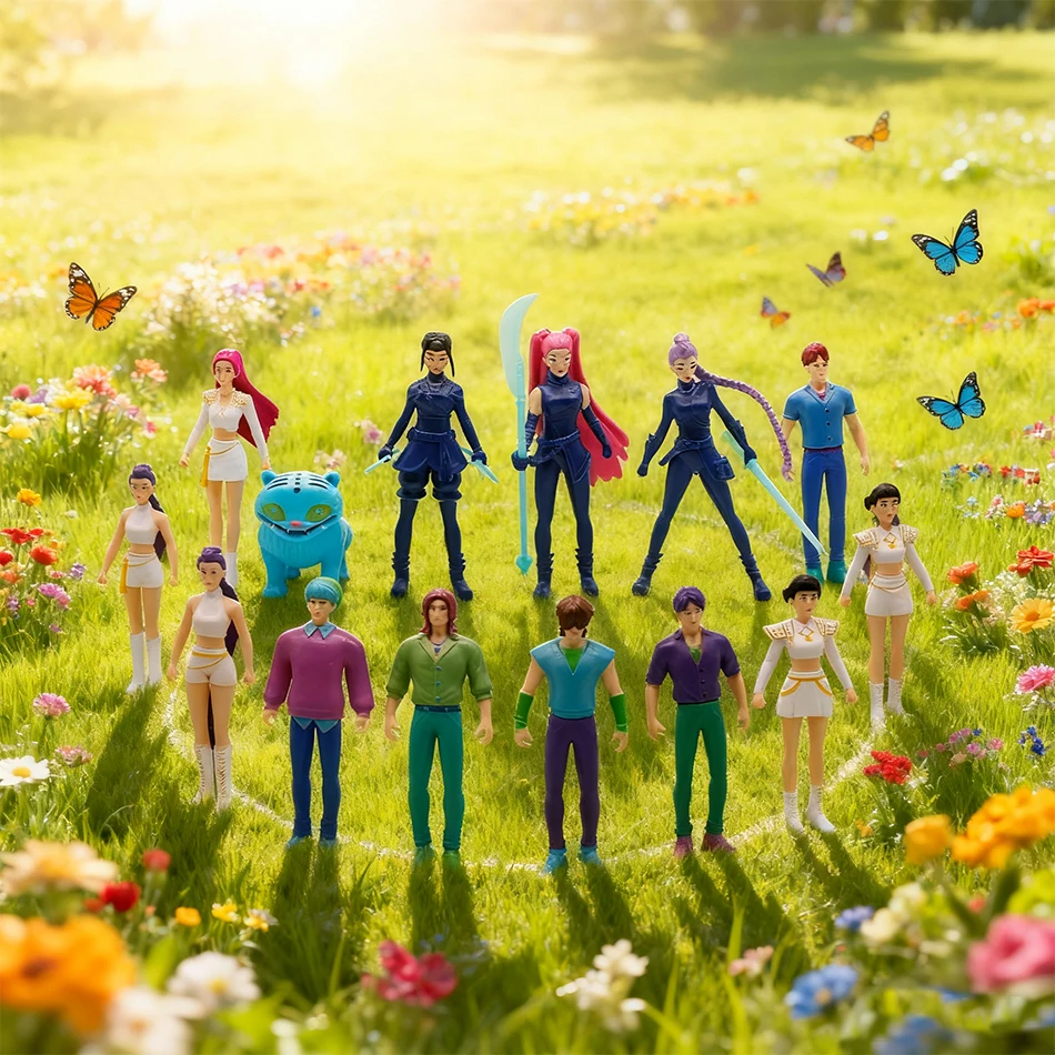 12 قطعة/المجموعة Kpop شيطان الصيادين عمل الشكل لعبة Derpys النمر رومي ميرا زوي كس تمثال دمية لمحبي هدية #1