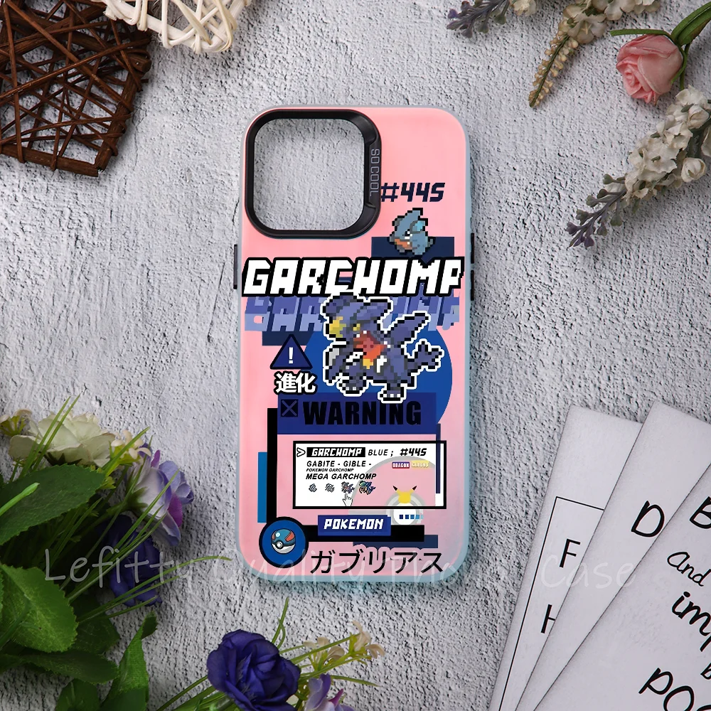 

Garchomp Latios Cute Phone Case Laser Metallic For IPhone 16 15 14 13 12 11 Pro Max Matte Aurora Multicolor Gradient Cover