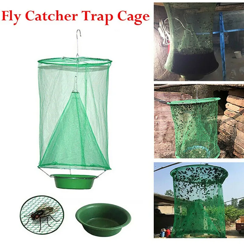 The Ranch Flies Trap Reusable Fly Catcher Killer Cage Net Trap Pest Bug Catch for Outdoor Family Farms  Restaurants