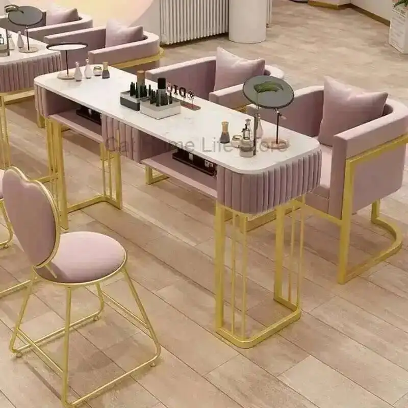 Makeup Storage Furniture And Aesthetics Organizer Beauty Salon Table Nail Tables Professional Mesa De Canto Manicure Corner