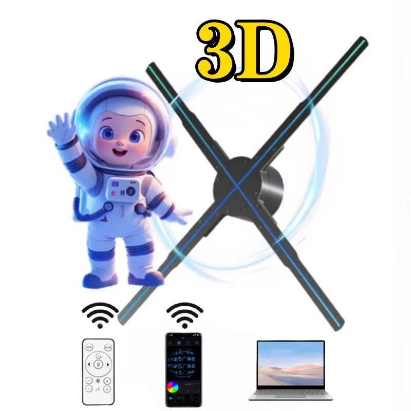 

P45 3D Fan Hologram Projector Wifi Display Advertising Logo Light Led Sign Holographic Lamp Three-Dimensional Projectors