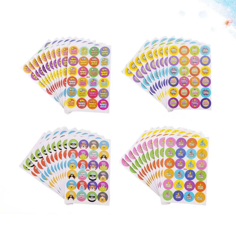 

9pcs Creative Reward Stickers Premium Adhesive Cartoon Diamond Design Learning Rewards Sticker For Rewarding Students