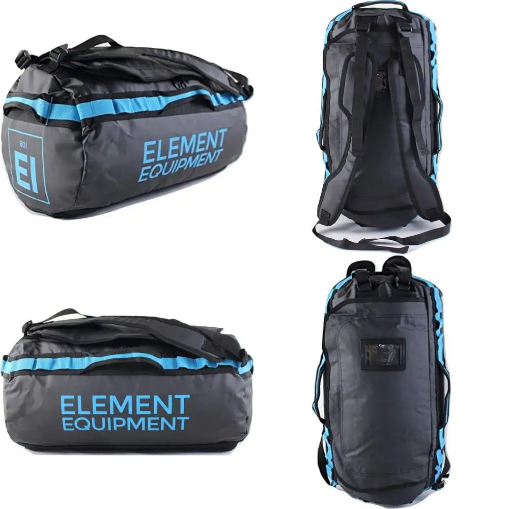 

Element Equipment Trailhead Duffel Bag Shoulder Straps Waterproof Black/Blue Small