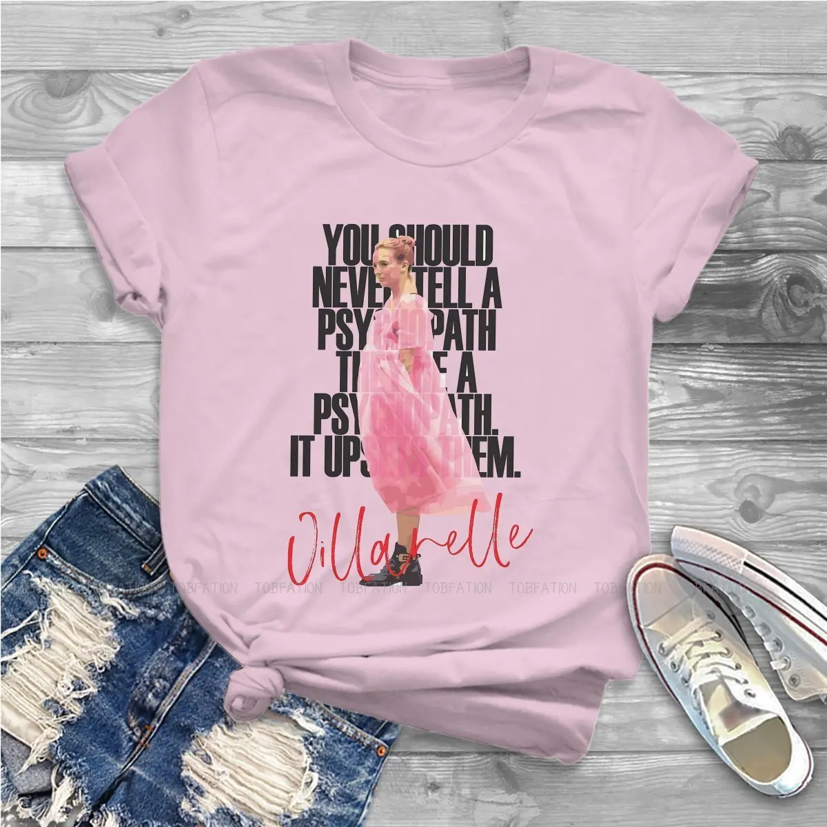 Psychopath Graphic TShirt Killing Eve Creative Tops 4XL 5XL Comfortable T Shirt Women Tee Unique Gift Clothes