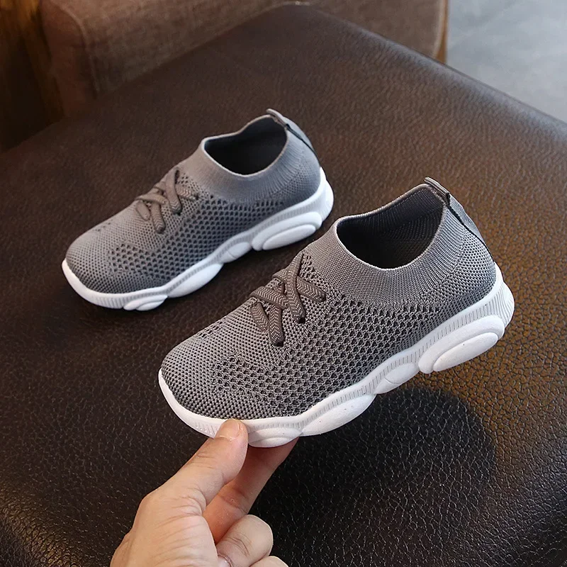 Baby Sneakers 2020 Fashion Children Flat Shoes Infant Kids Baby Girls Boys Solid Stretch Mesh Sport Running Sneakers Shoes