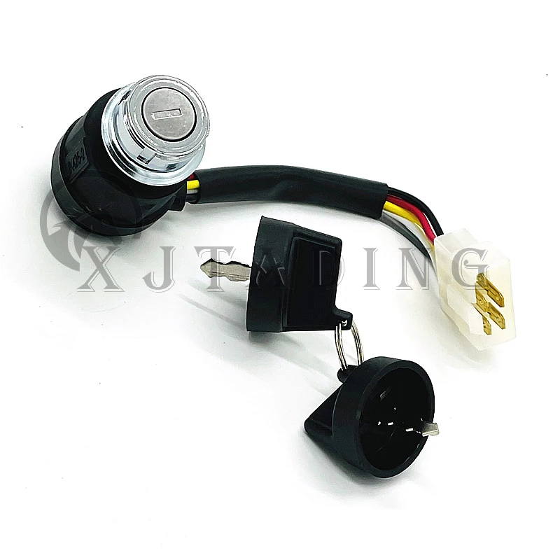 

5 Wires Ignition Key Switch with 2 Keys On Off Start for 178F/186F Air Cooled Diesel Engine Tiller Start Switch