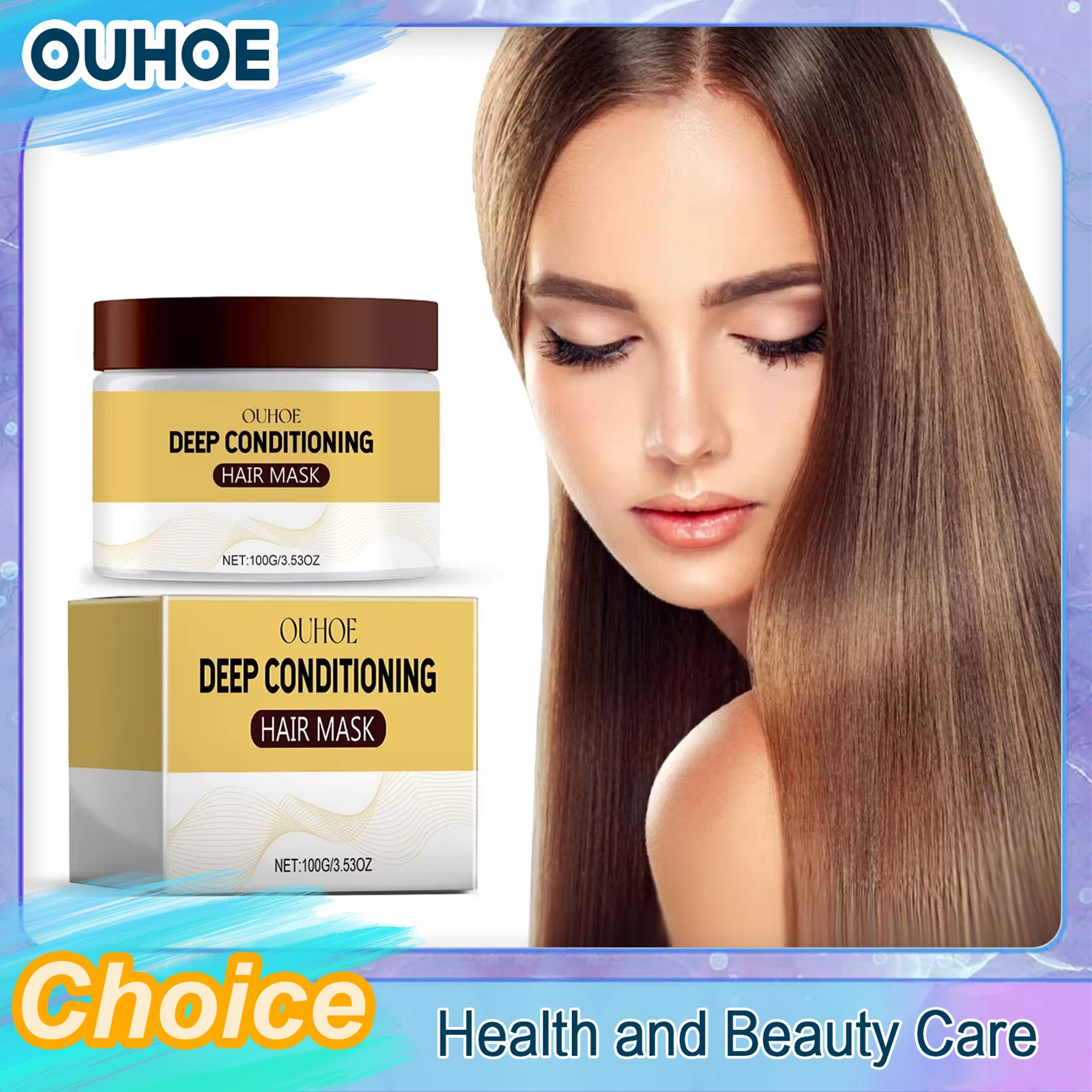 

Deep Conditioning Hair Mask for Hair Ends Repair Damage Frizz Tangles Anti Dryness Soft Smooth Shiny Moisturize Hair Scalp Care