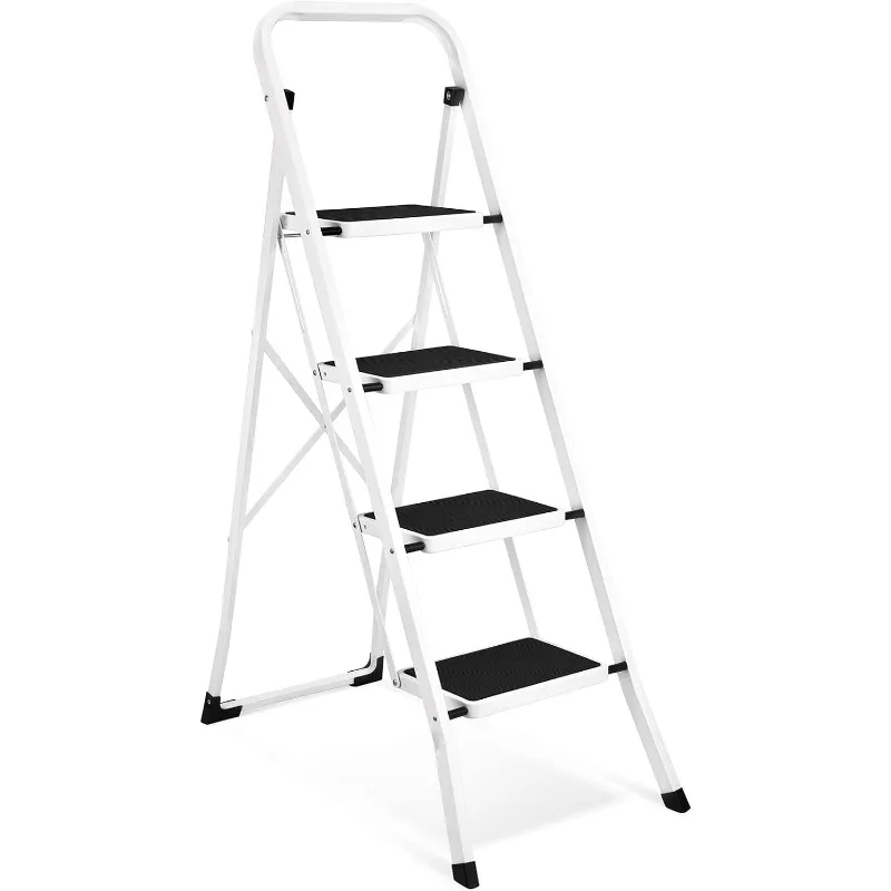 

Soctone Step Ladder 2/3/4 Step Folding with Anti-Slip Pedal, Lightweight 4 Step Ladder with Handrails, 330 Lbs Capacity