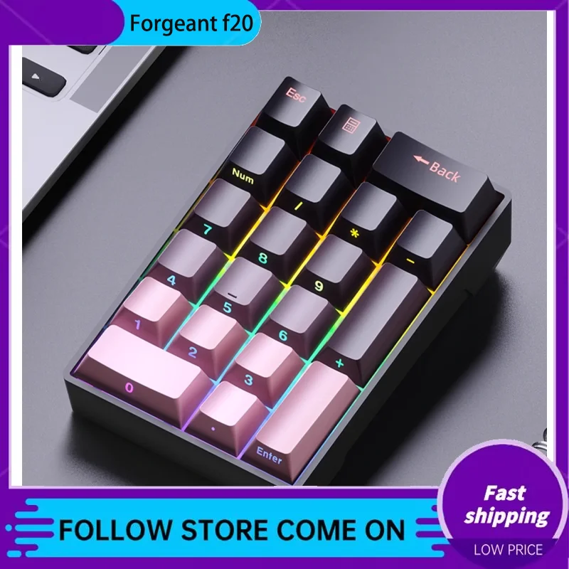 

Forgeant F20 Keypad Mini Wired Numeric External Keypads 20Keys Customization ABS For Pc Computer Accessories Number Pads Gifts