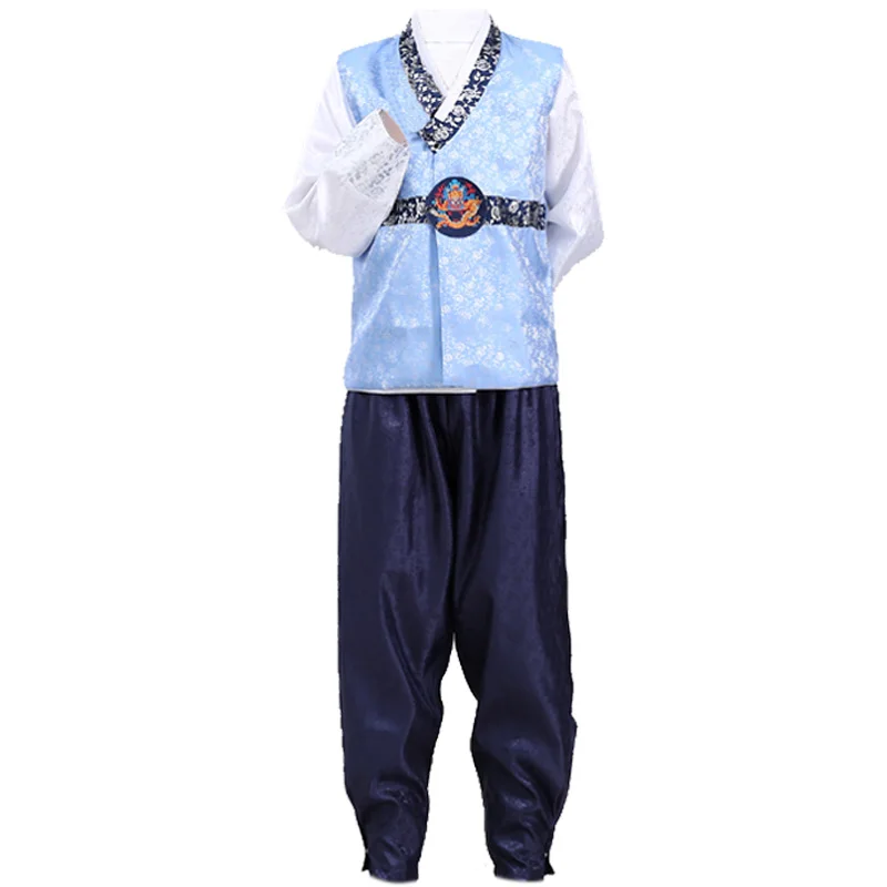 

Korean Traditional Costume Men's Hanbok Korean Ancient Costume Dance Stage Performance Costume