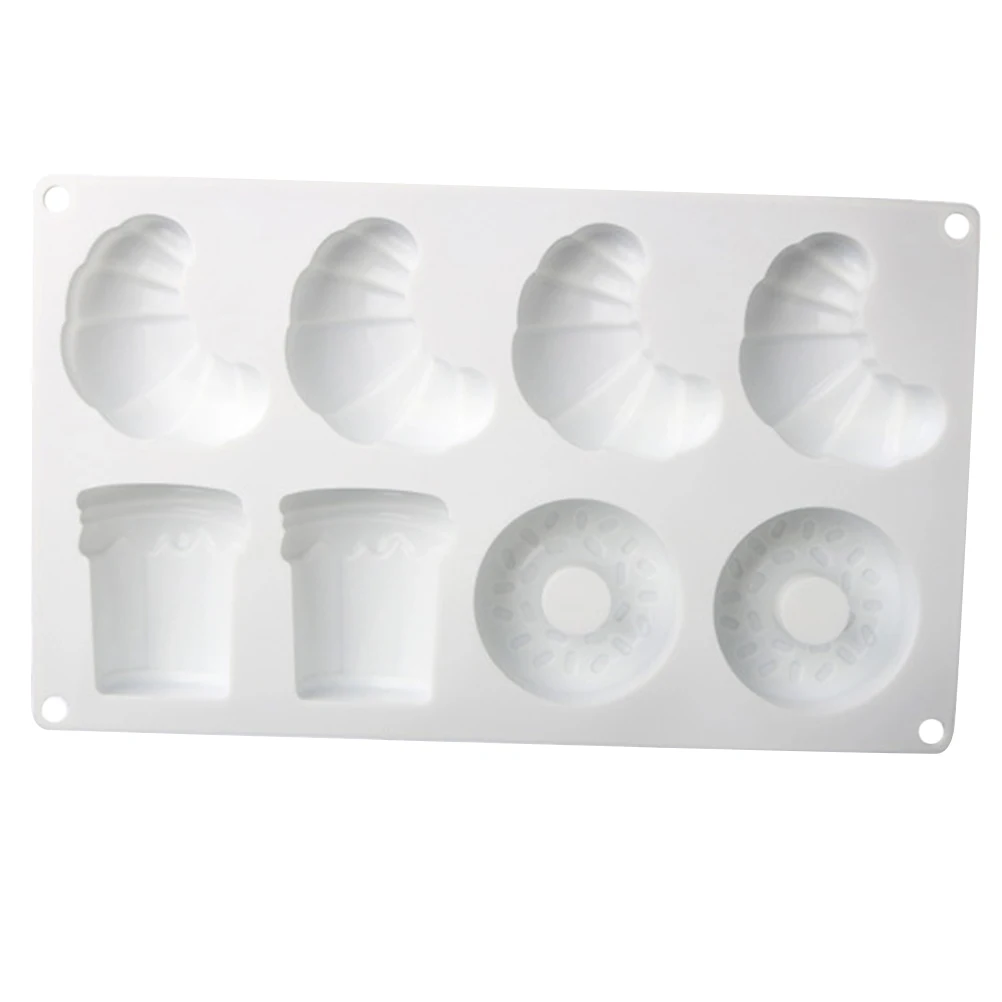 

1pc Croissant Mold Silicone Baking Pan Non-Stick For Chocolate Candy Jelly Dessert Making Diy Kitchen Tool Cake Mold