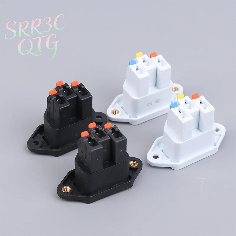 New IEC C14 3 Pin Socket Quick Connect Press Charging Power Supply Socket 3 Male Socket 250V 10A Easy Install Connect