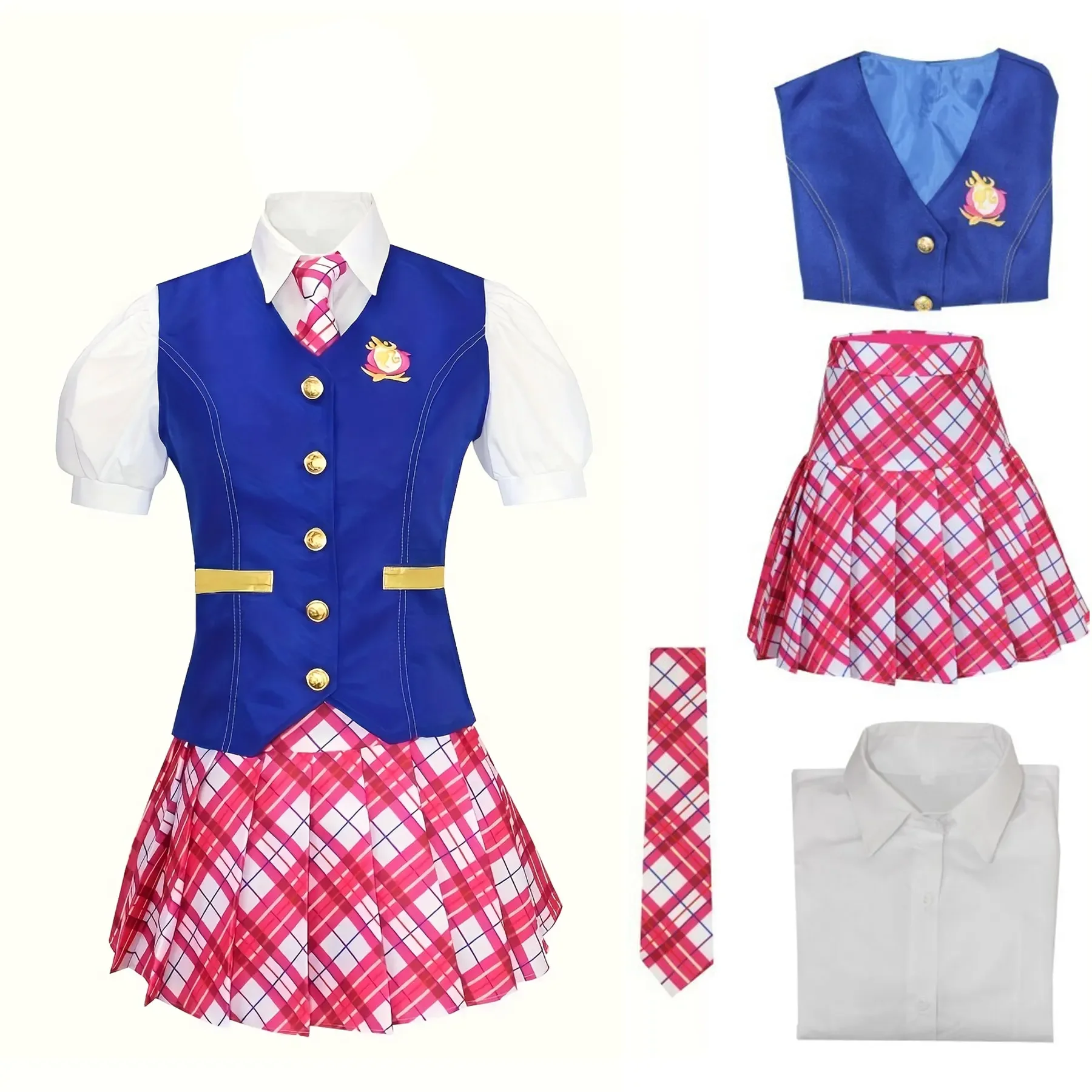 Halloween Halloween Dreamy Princess Delancey Pink Satin Jacket and Skirt Set, Elegant JK Uniform Style Pleated Skirt for Summer Parties - Aliexpress Deal