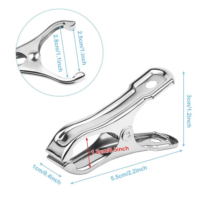 10/20/40 قطعة مقاطع الحديقة الثقيلة الفولاذ المقاوم للصدأ الدفيئة المشابك للمعاوضة لديها قبضة قوية عقد قماش للتظليل #6