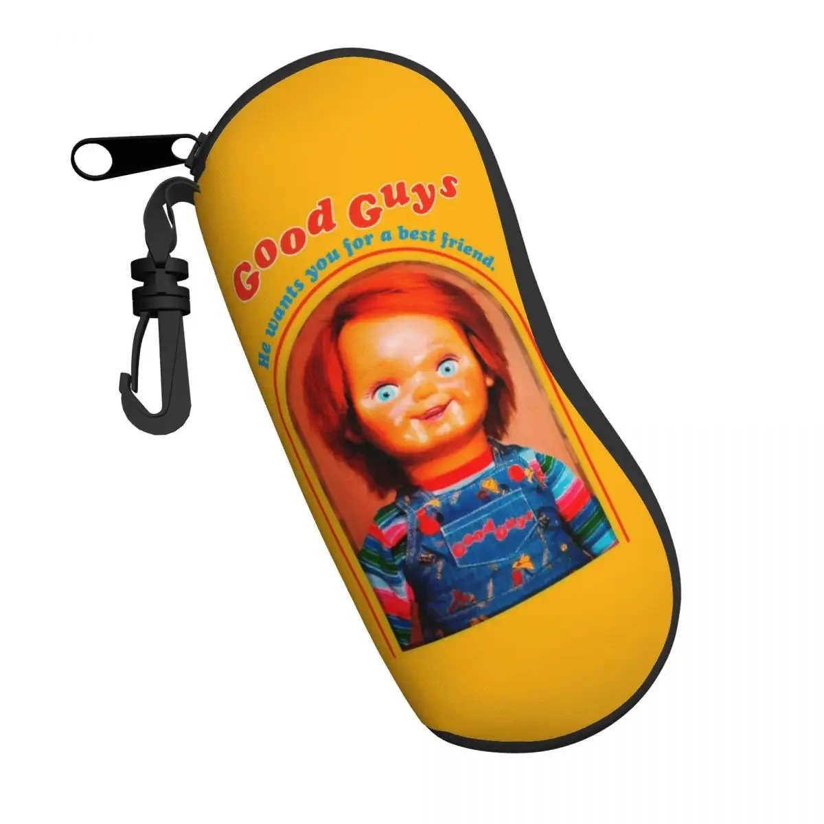 Custom Chucky Retro Movies Shell Glasses Case Unisex Travel Child's Play Chucky Eyeglasses Case Sunglasses Protector Box