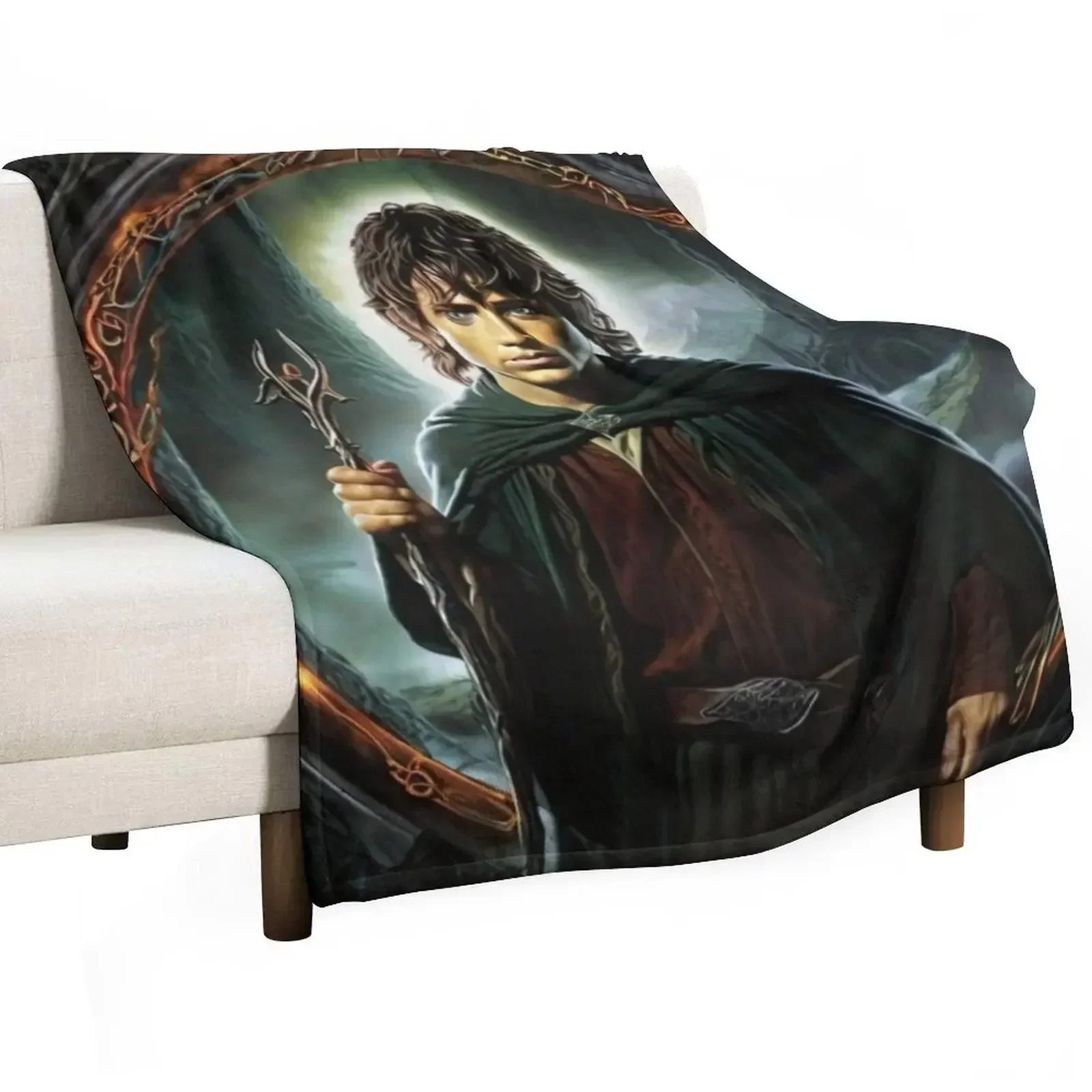 Lord of The Ring T-shirts, stickers, clothing, and other accessories Sticker Throw Blanket Shaggy Heavy Comforter Blankets