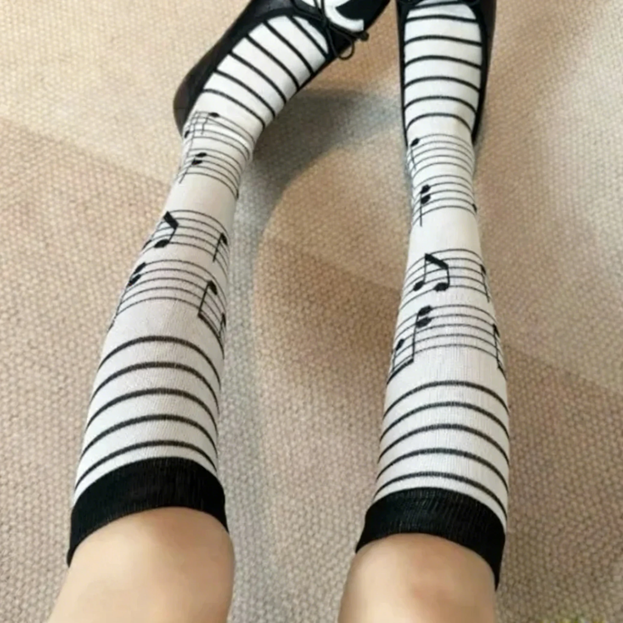 Subculture Y2K High Street Vintage Style Versatile Middle Socks Fashionable Trend Personality Sweet Cute Style Middle Socks Emo