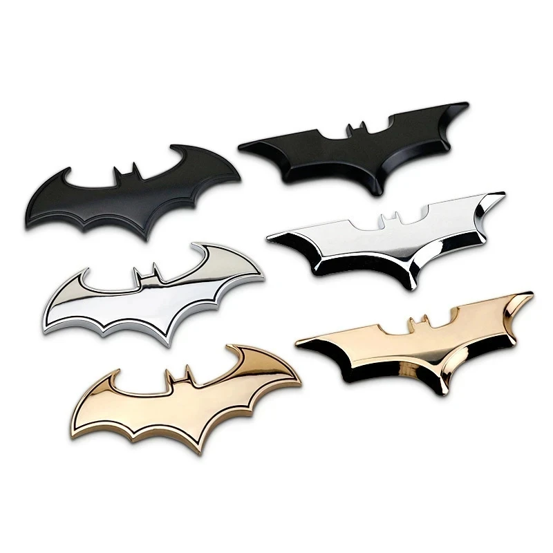 3D Metal Cartoon Bat Black Car Body Sticker Emblem Badge Rear Tail Trunk Decal Motorcycle Car Styling Decoration Akcesoria