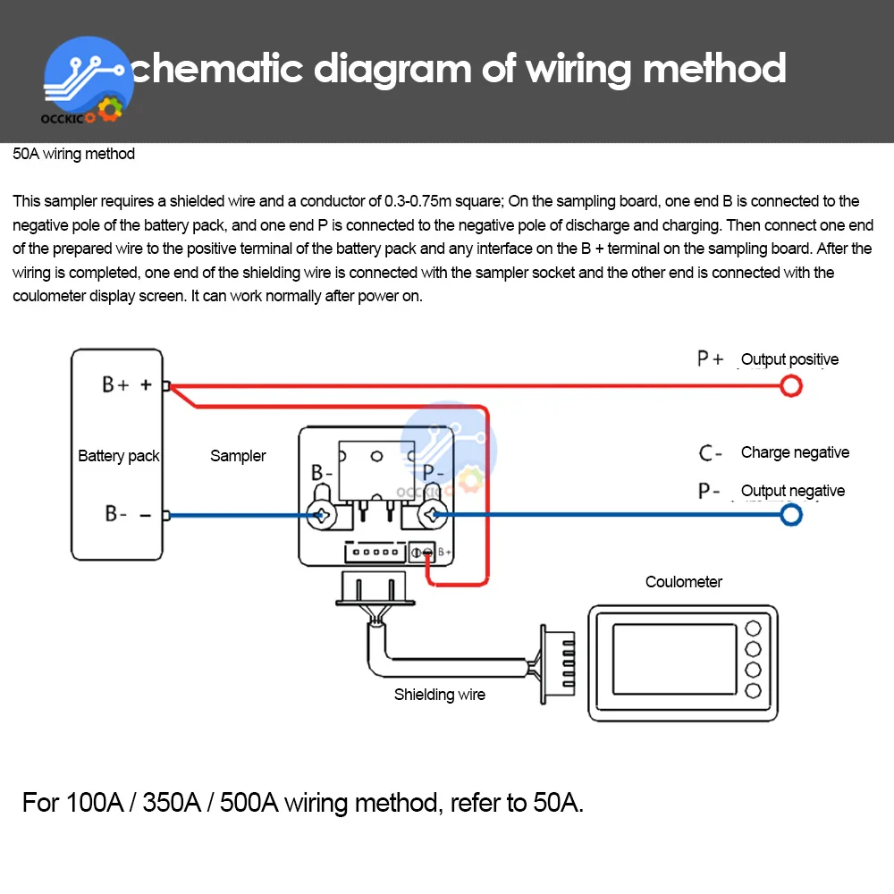 TF03K 8-120V Coulomb licznik długości wskaźnik naładowania baterii napięcie prądu wyświetlacz 50A,100A,350A,500A