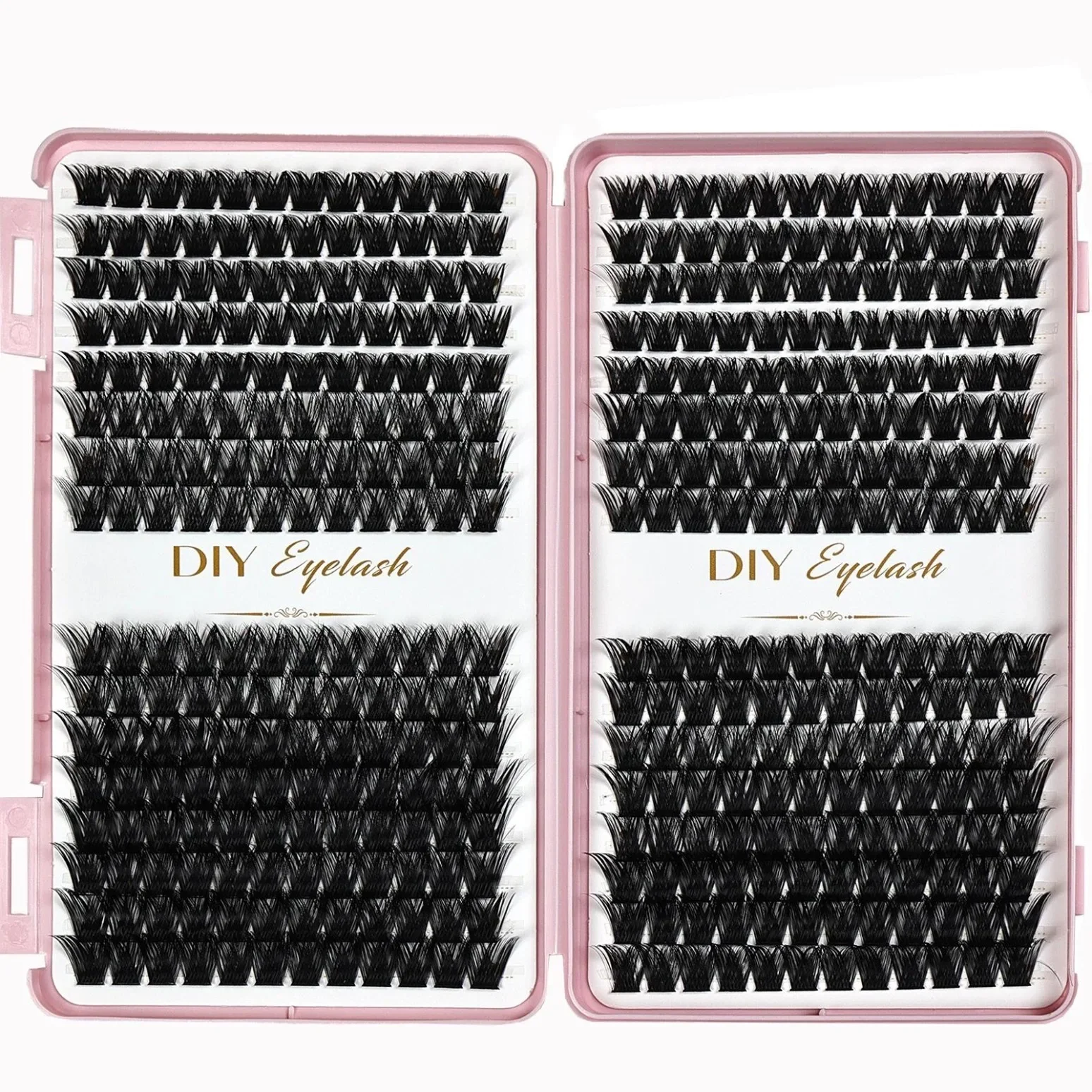Wimpernbüschel DIY Wimpernverlängerungen D-Curl Dichte Flauschige Faux-Nerz Einzelne Segmentierte Wimpern Selbstklebende Künstliche Wimpern – Detail 4